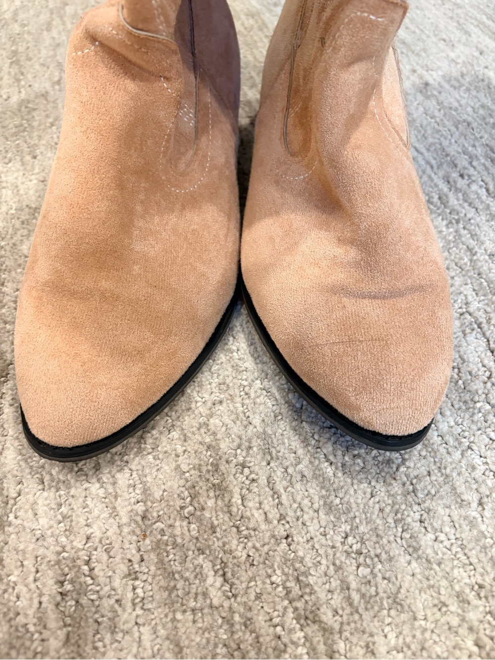 Tan Suede Like Western Cowboy Boots Size 43 - Picture 4 of 8